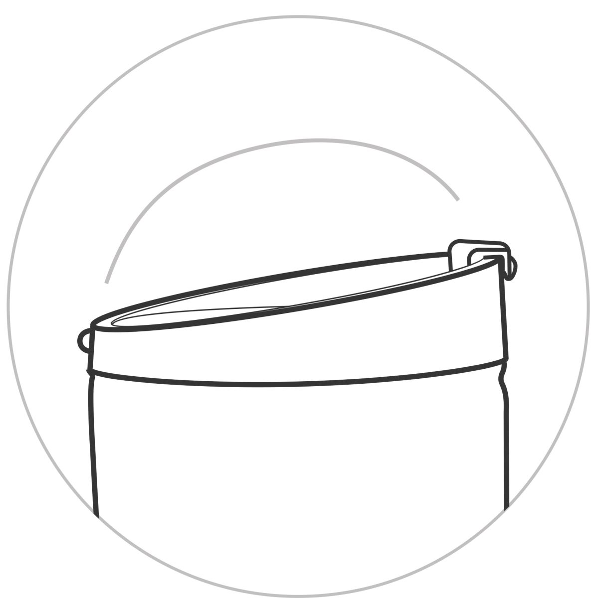 Image of an illustration of the flip lid functions of Kichna's drinkware product