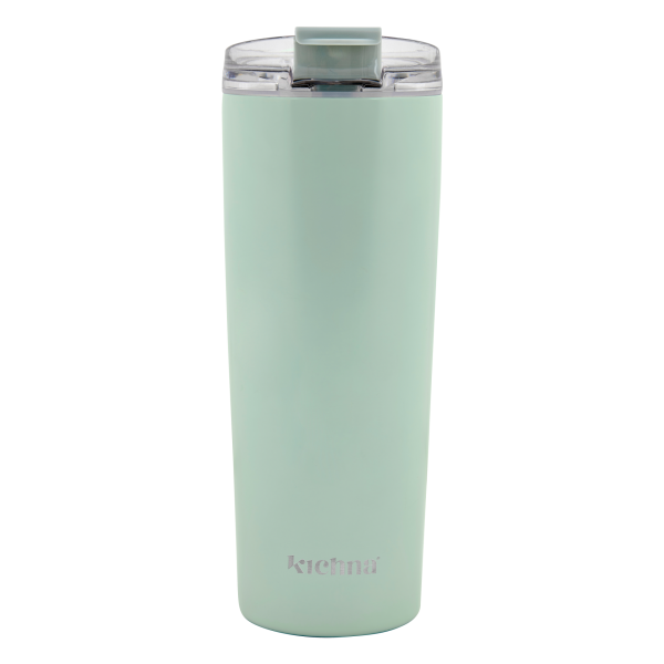 The Brewer, a durable and reusable stainless steel tumbler in Pistachio green