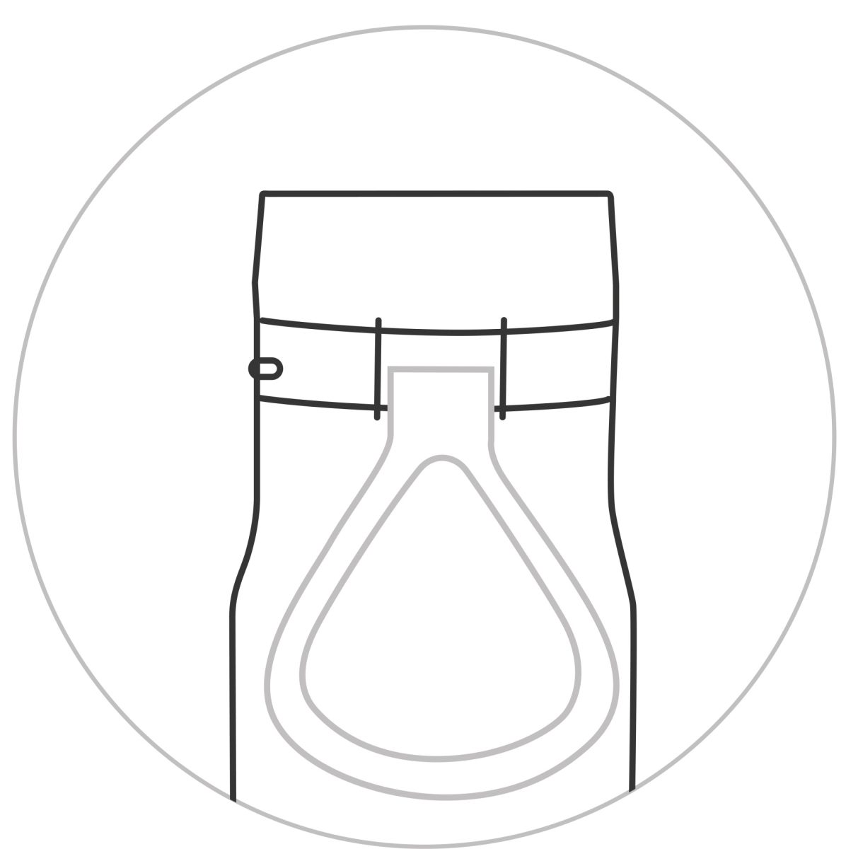 Image of an illustration of a wide opening lid that is a function of Kichna's drinkware products.