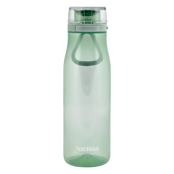 The Quencher, a durable and reusable water bottle in pistachio green